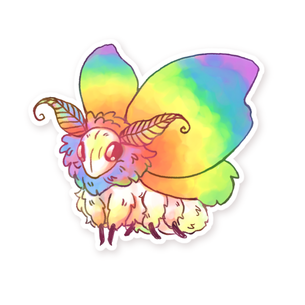 Pride Moth Sticker
