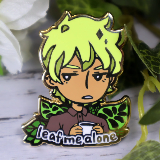 Leaf Me Alone Enamel Pin