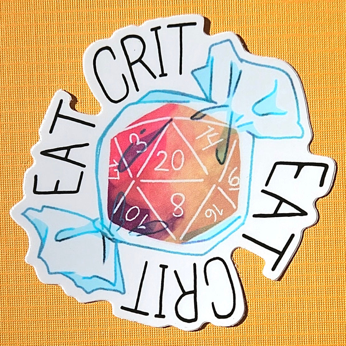 Eat Crit Red Sticker