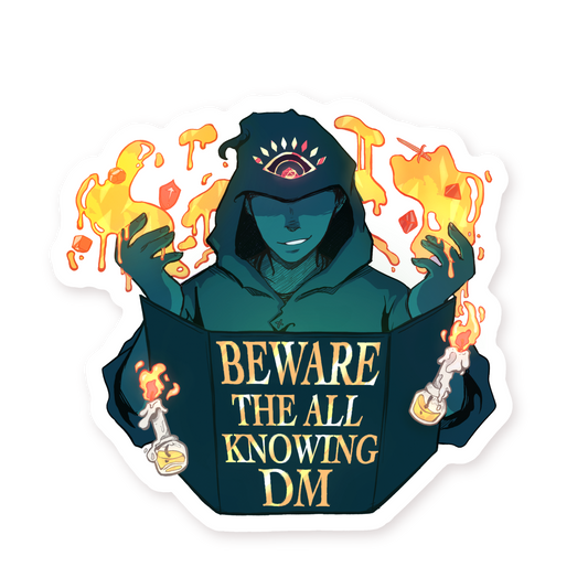 Beware the All Knowing DM Sticker