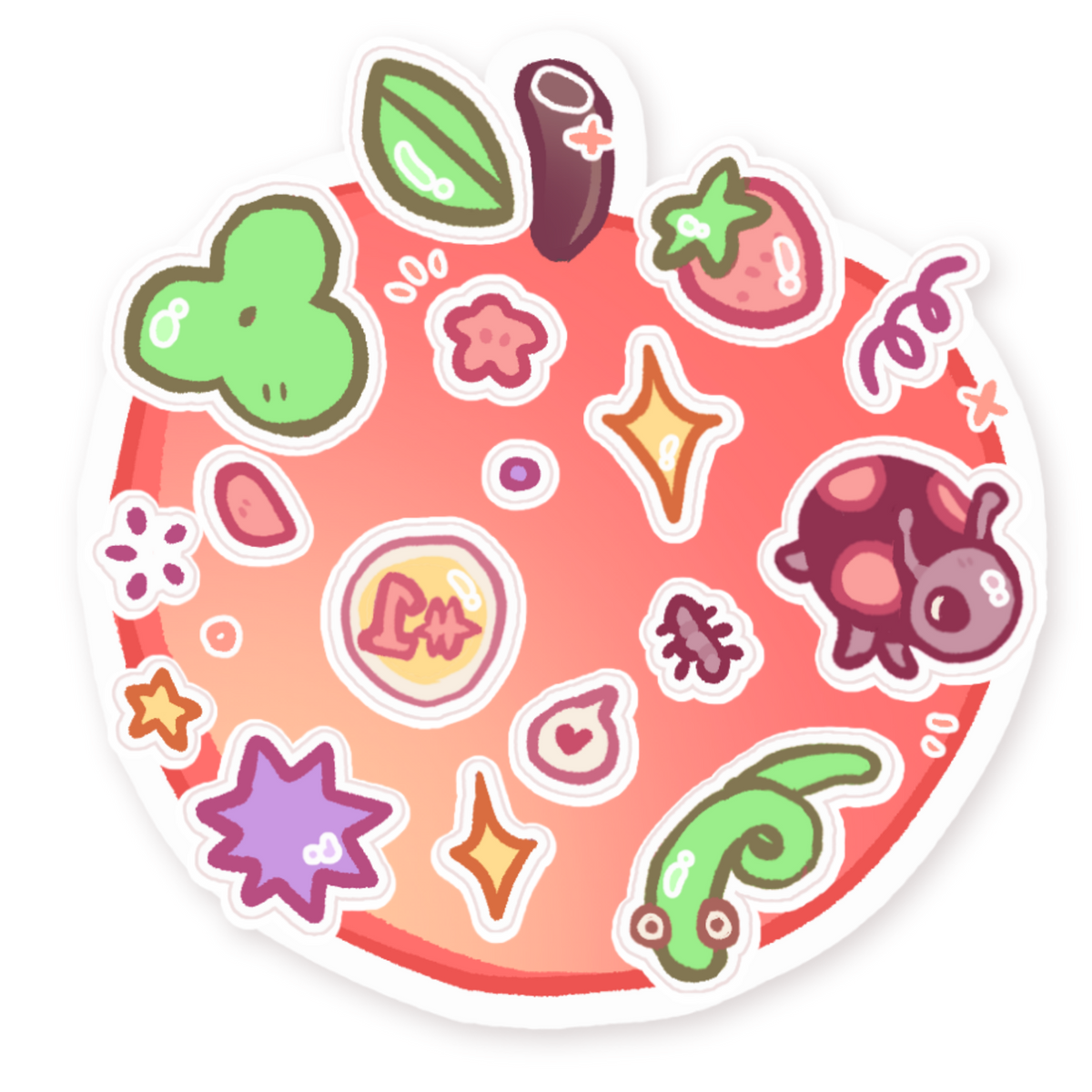 Apple Friends Sticker Sheet