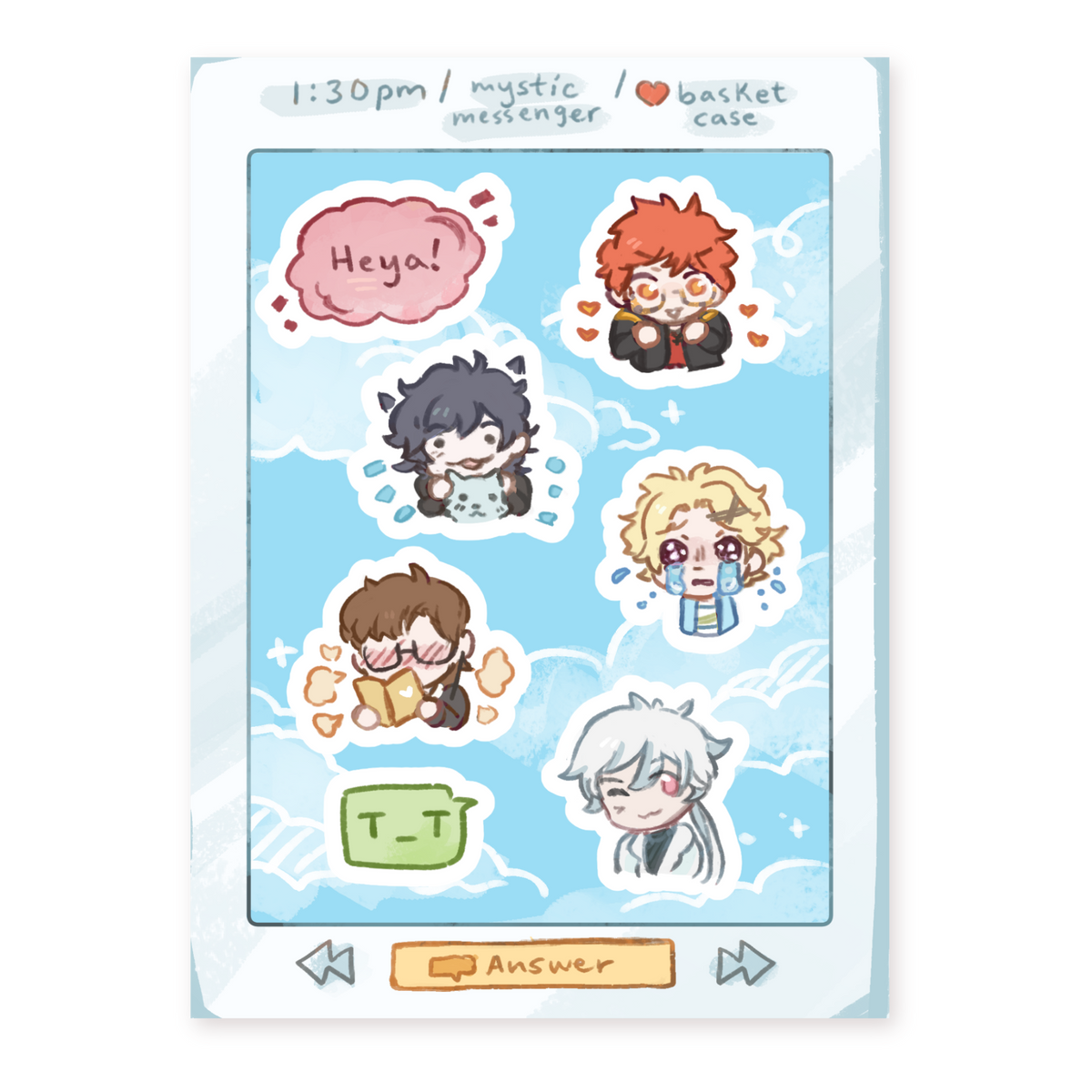 Simping Messenger Sticker Sheet