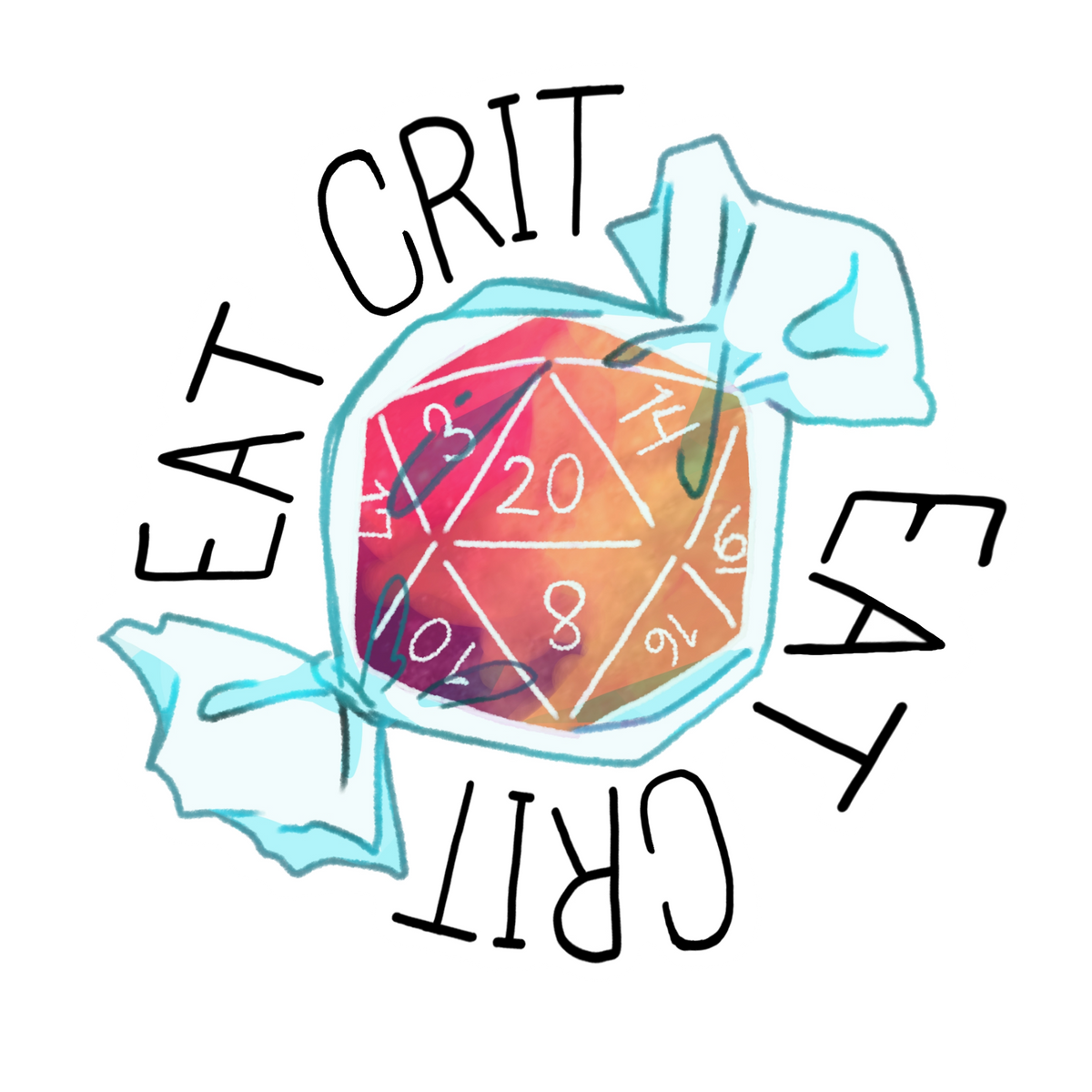 Eat Crit Red Sticker