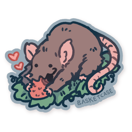 Strawberry Rat Sticker