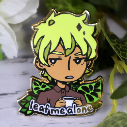 Leaf Me Alone Enamel Pin