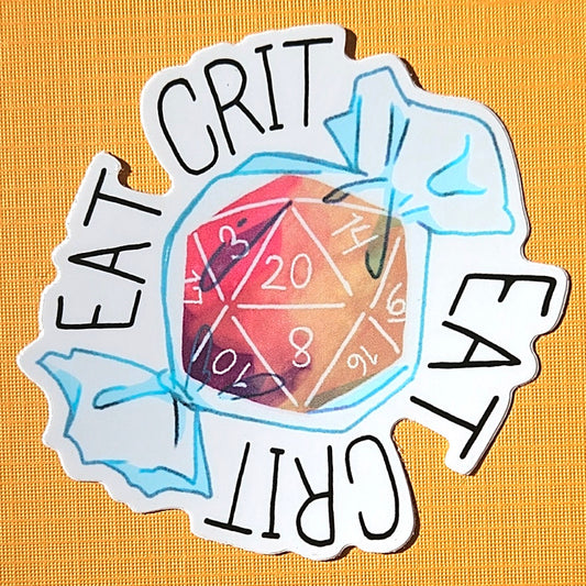 Eat Crit Red Sticker